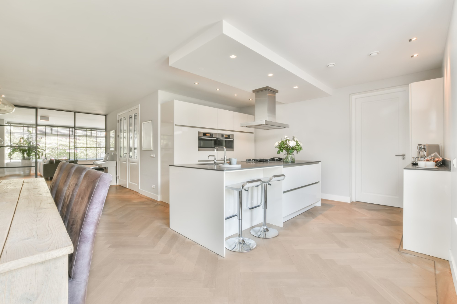 Luxury vinyl plank flooring kitchen Houston